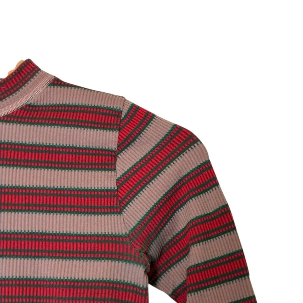 Urban Outfitters | Out From Under striped long sleeve stretchy fitted crop top